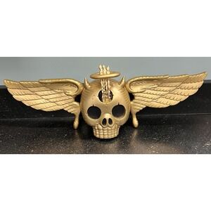 Skully - 2016 David Welker GOLD Statue‎ 22" Vinyl Sculpture Limited Edition